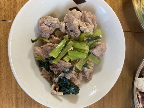 豚肉と小松菜の和風炒め